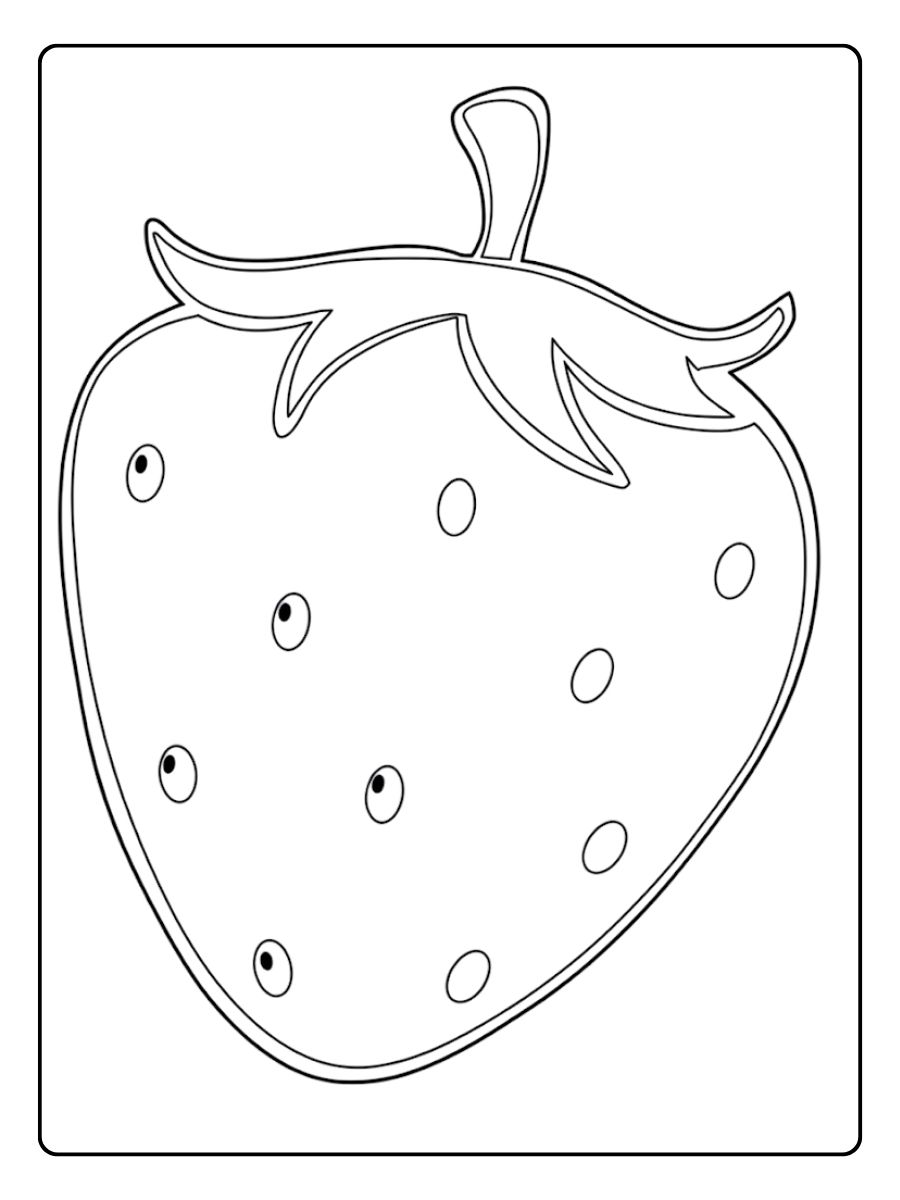 Coloriage fraise boisson en dessin animé