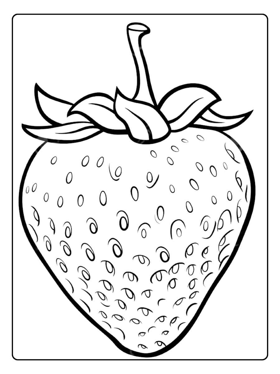 Coloriage fraise boisson mignonne et souriante