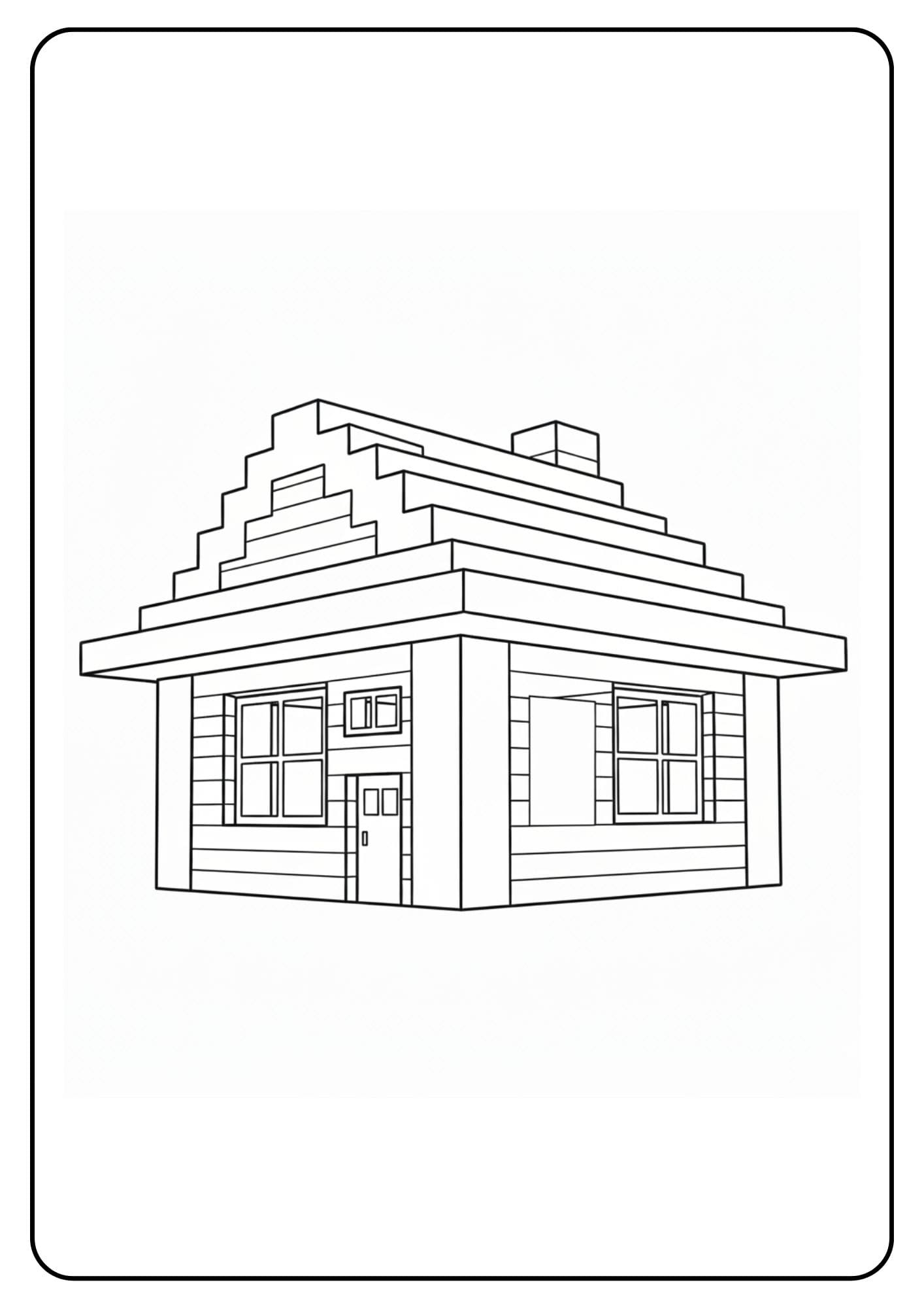 Coloriage maison Minecraft classique