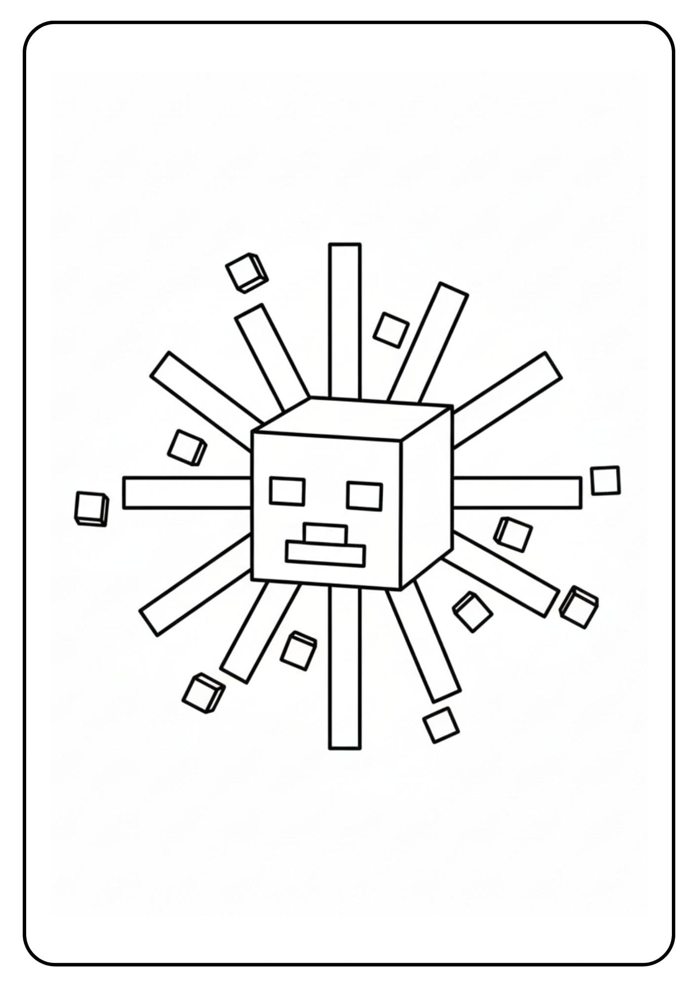 Coloriage monstre Minecraft blaze