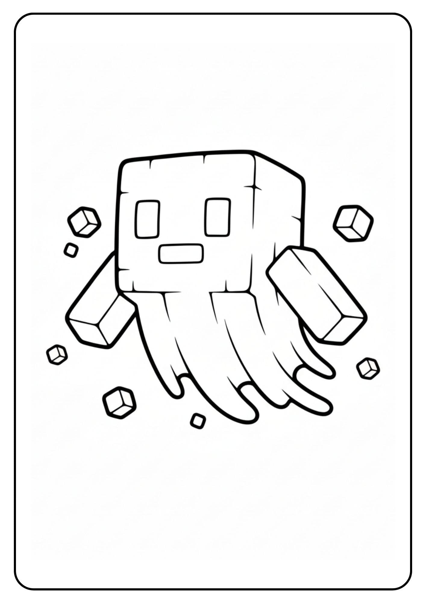 Coloriage monstre Minecraft fantôme