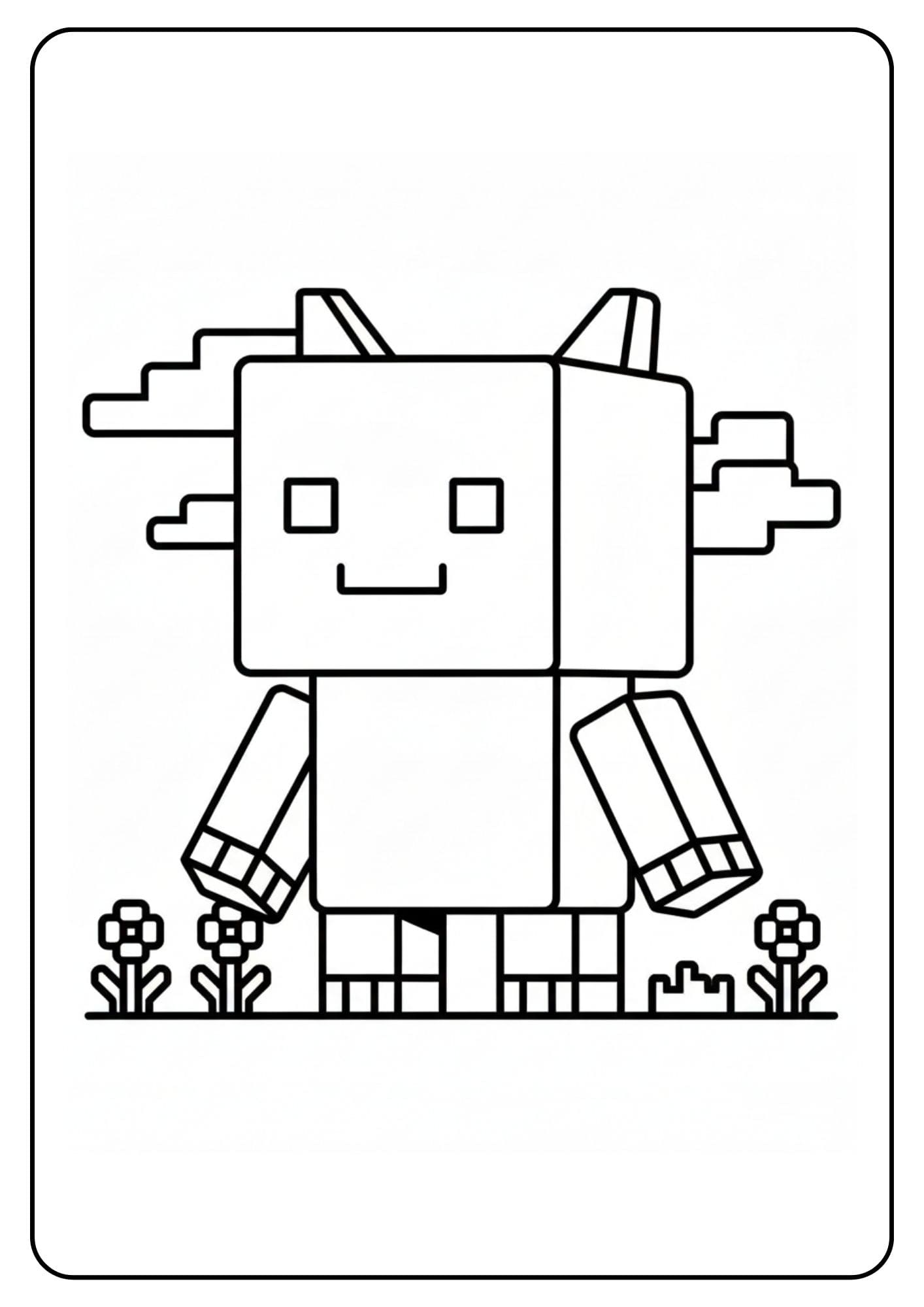Coloriage monstre Minecraft simple