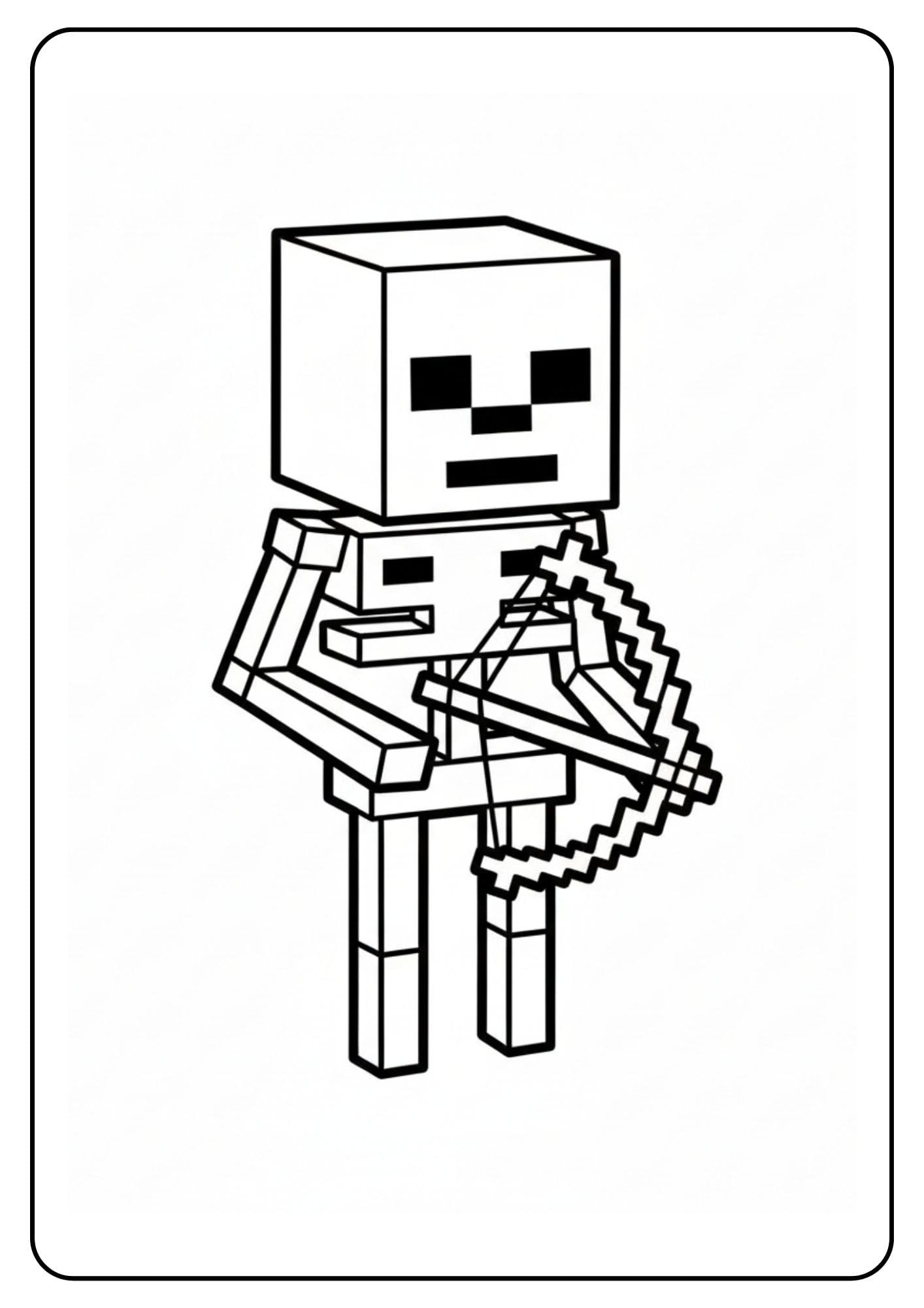 Coloriage monstre Minecraft squelette