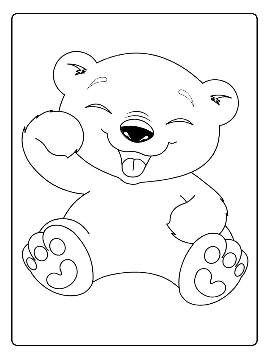 Coloriage ours polaire bébé