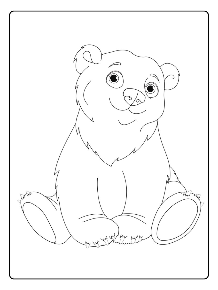 Coloriage ours polaire debout