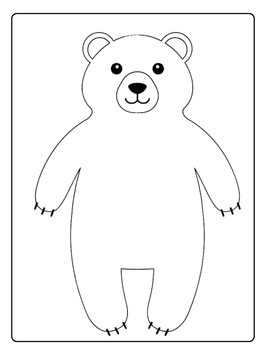 Coloriage ours polaire simple