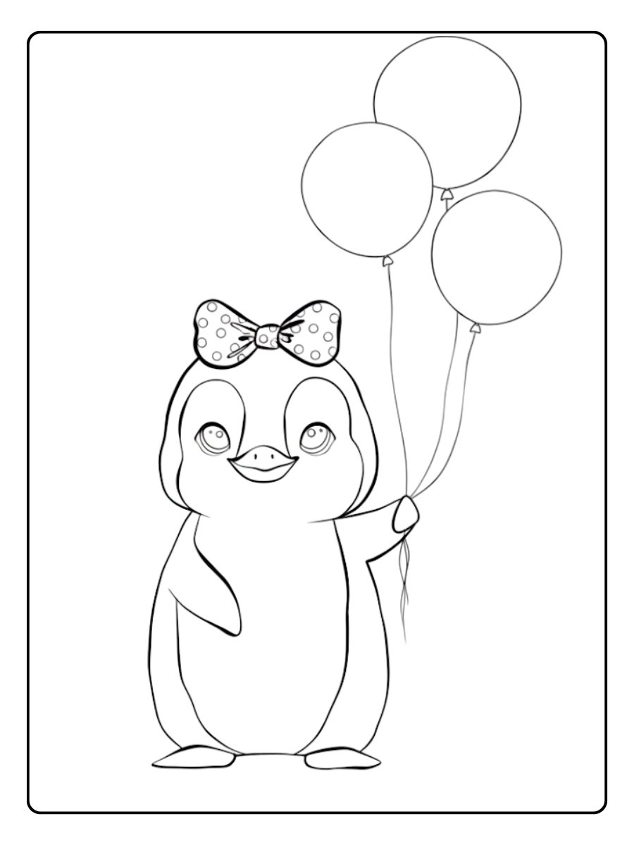 Coloriage pingouin à imprimer (1)