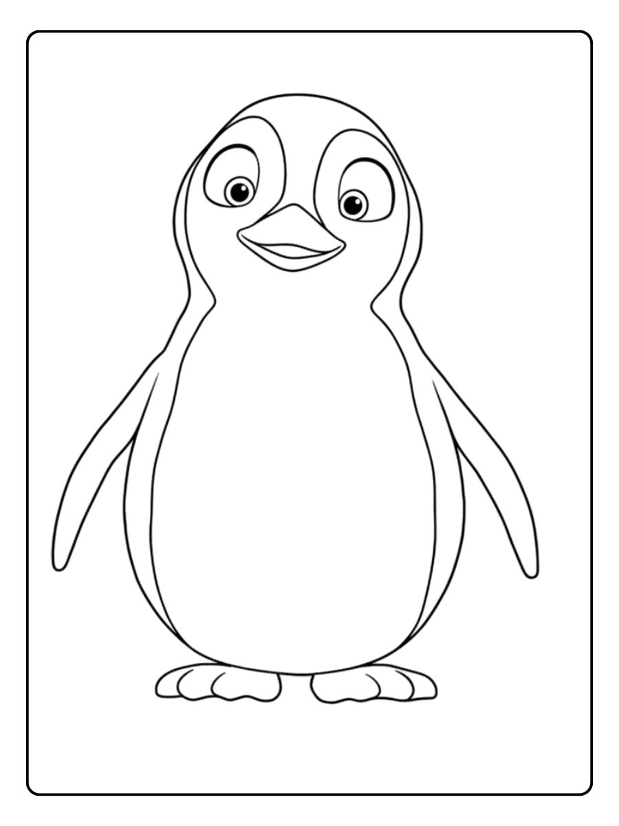 Coloriage pingouin à imprimer