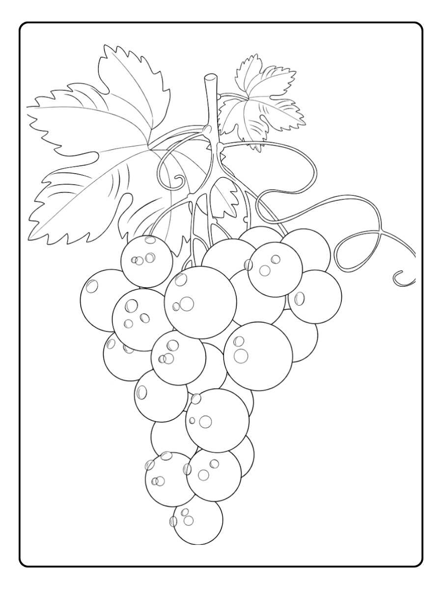 Coloriage raisin boisson qui fait un pouce levé