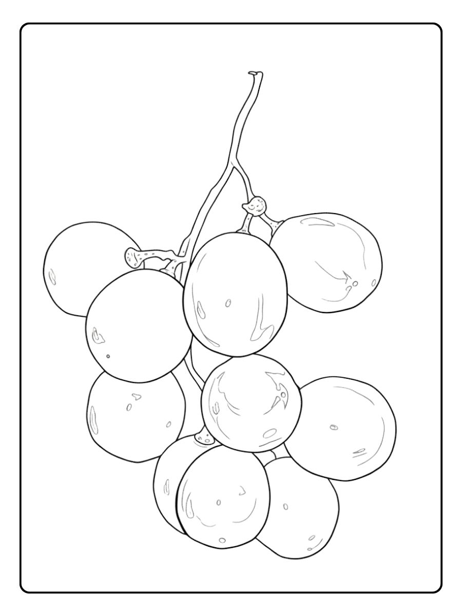 Coloriage raisin boisson qui se promène joyeusement