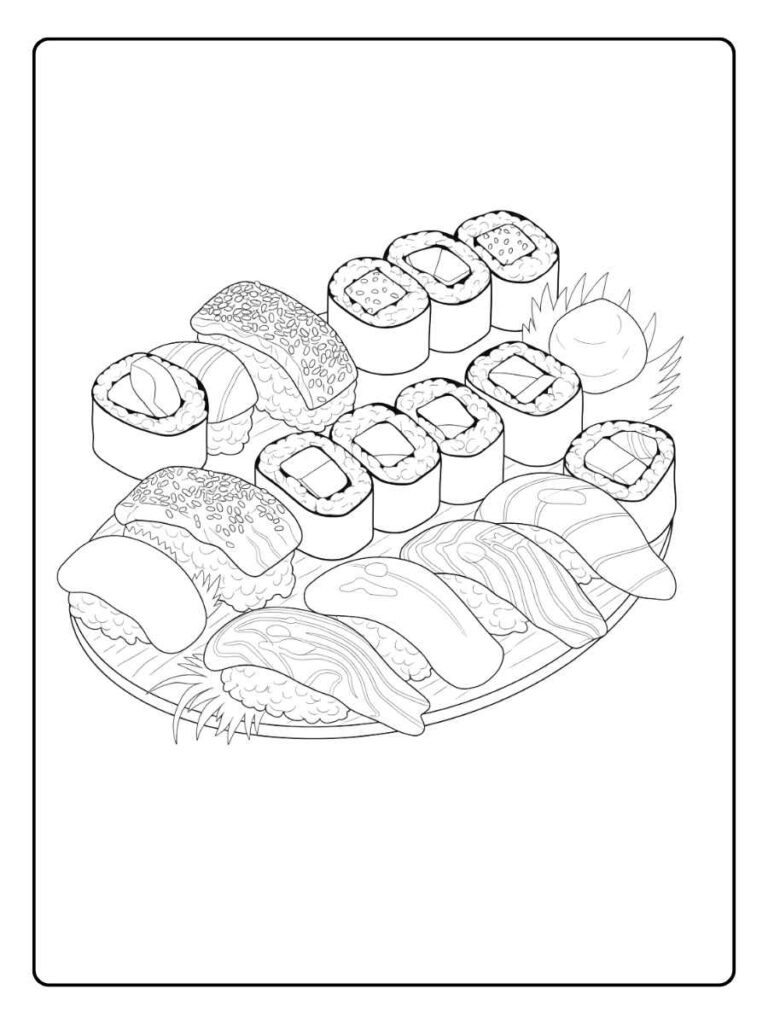 coloriage sushi
