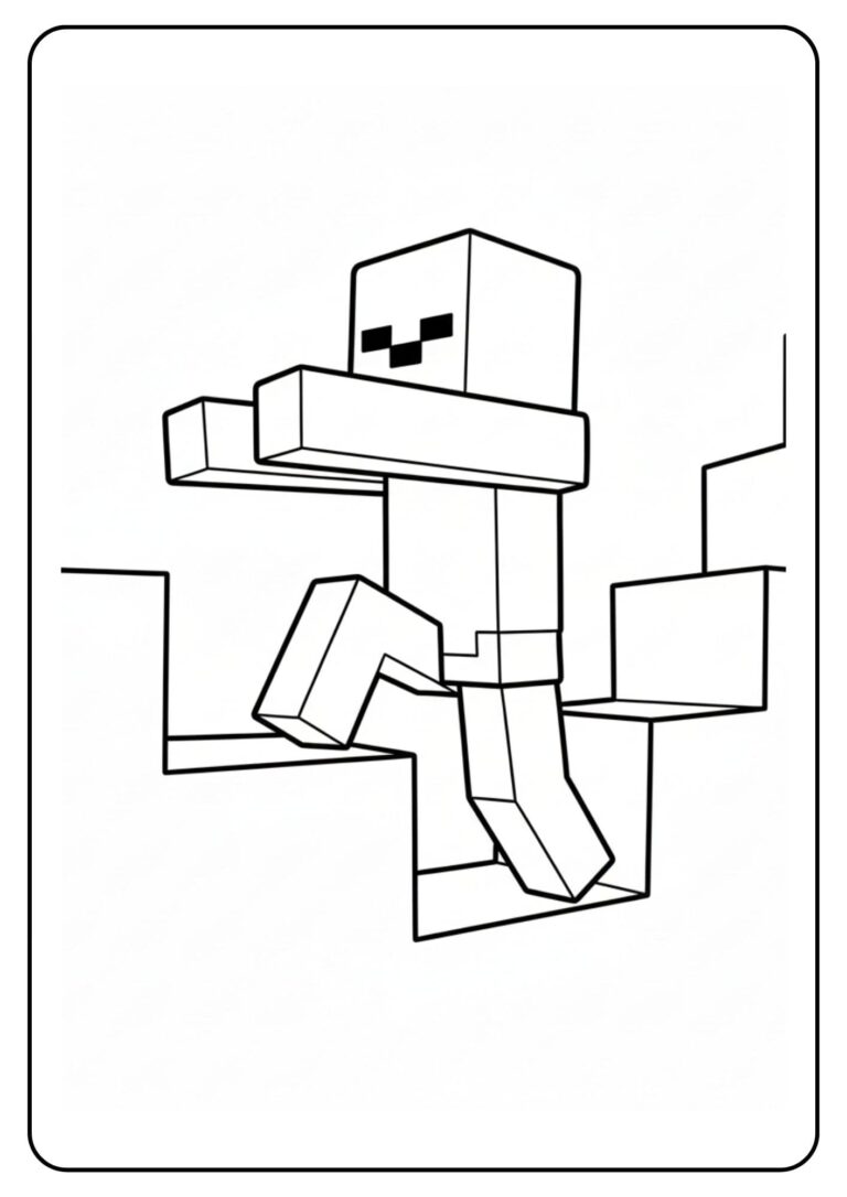 coloriage minecraft zombie