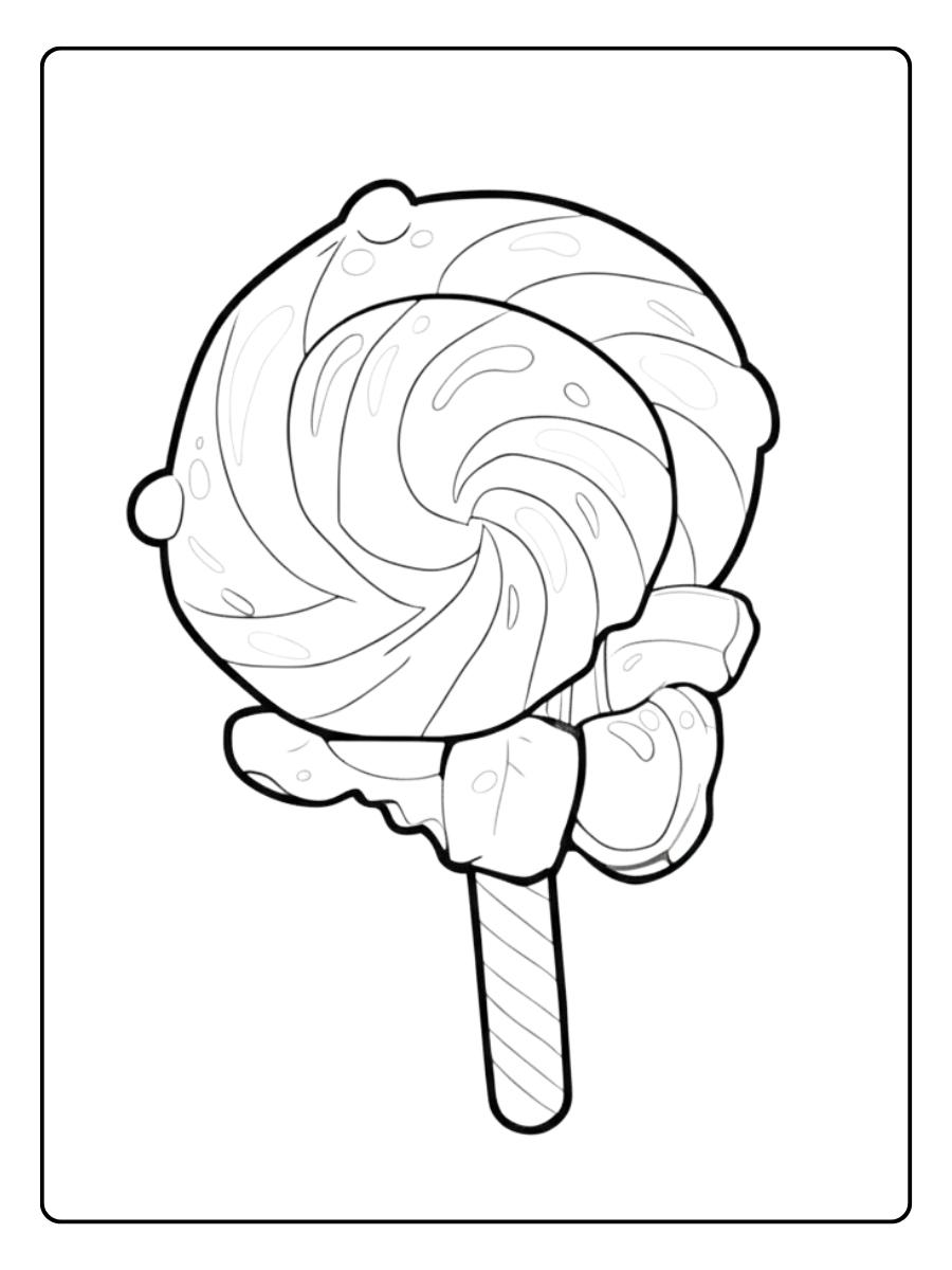 Drôle de coloriage sucette géante