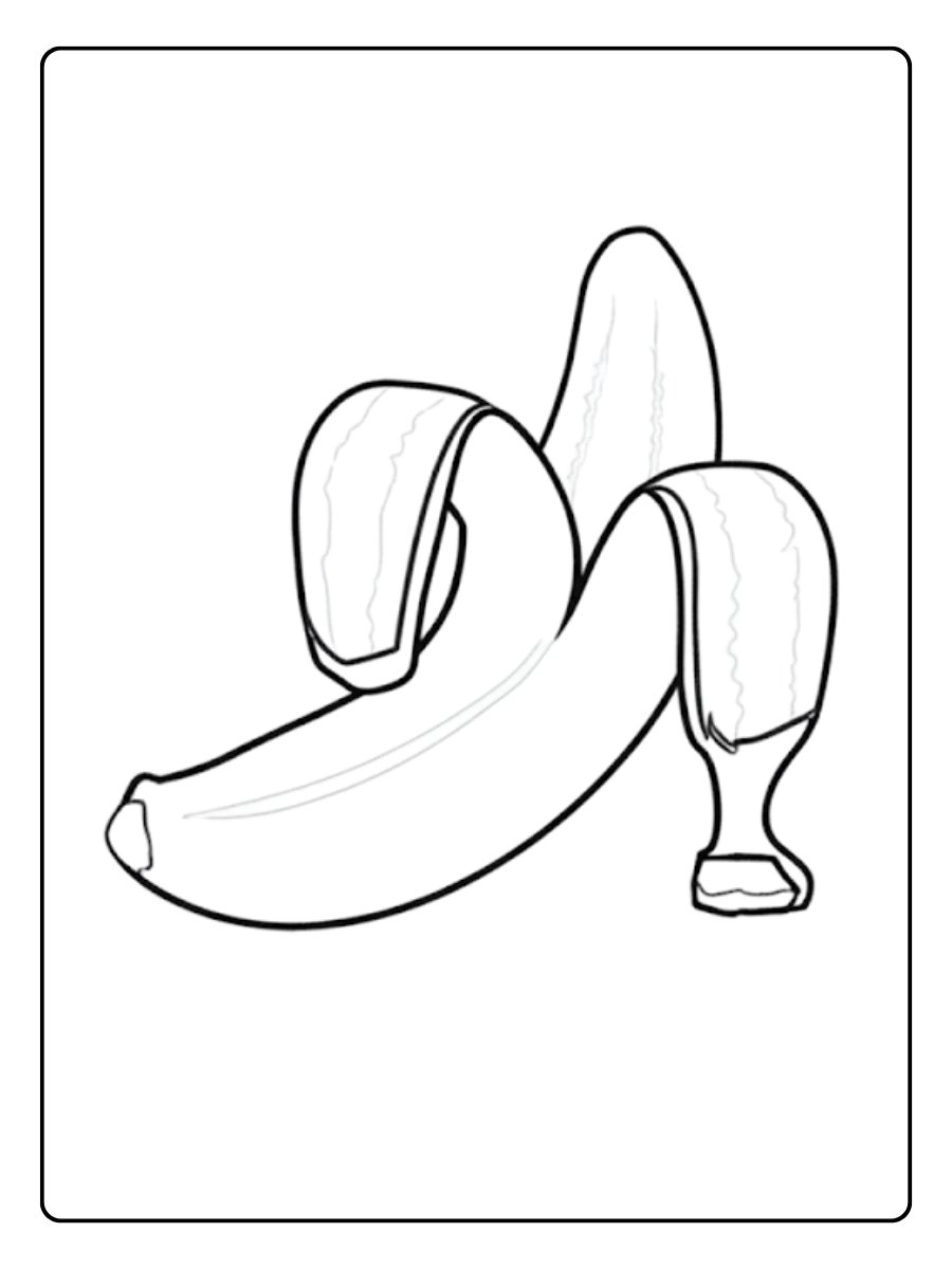 Gros coloriage banane à l'allure sportive