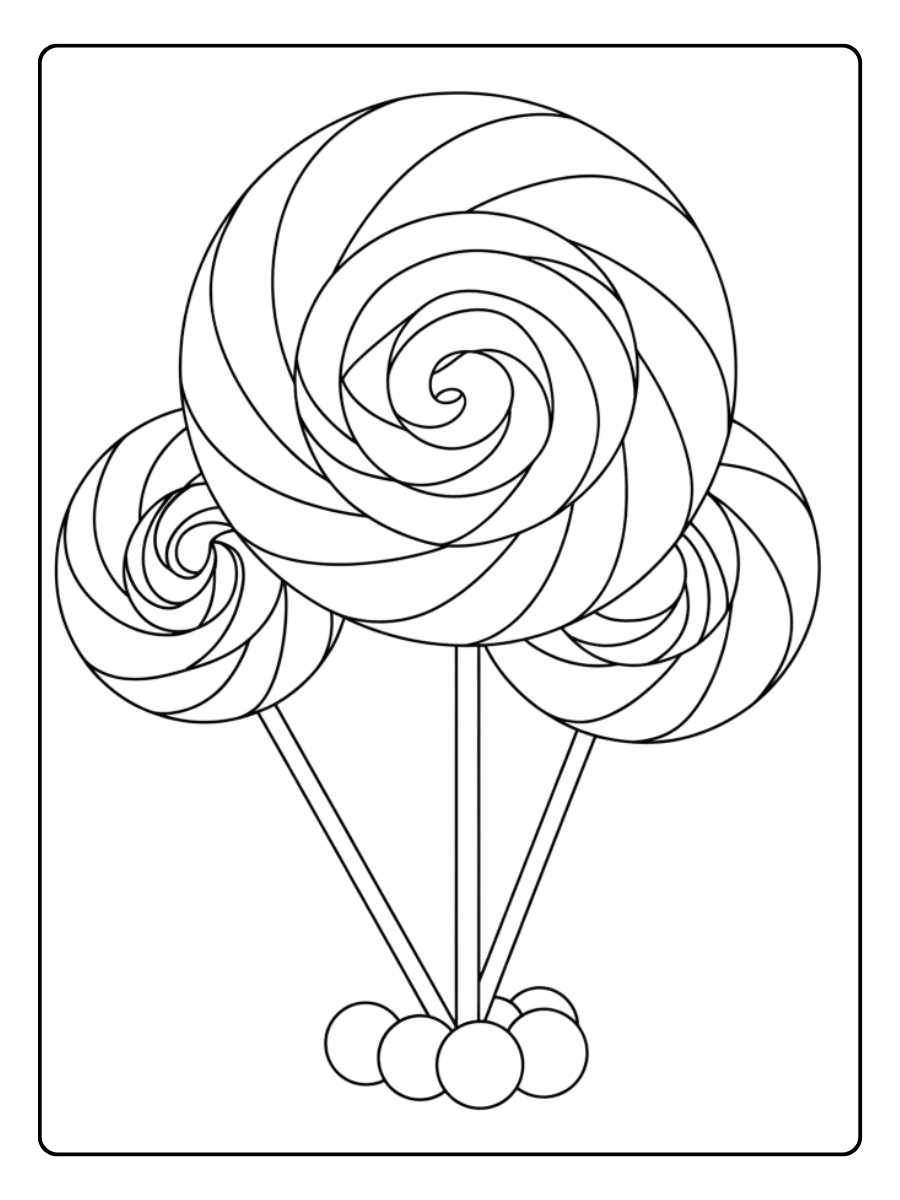 Magnifique coloriage sucette tourbillon