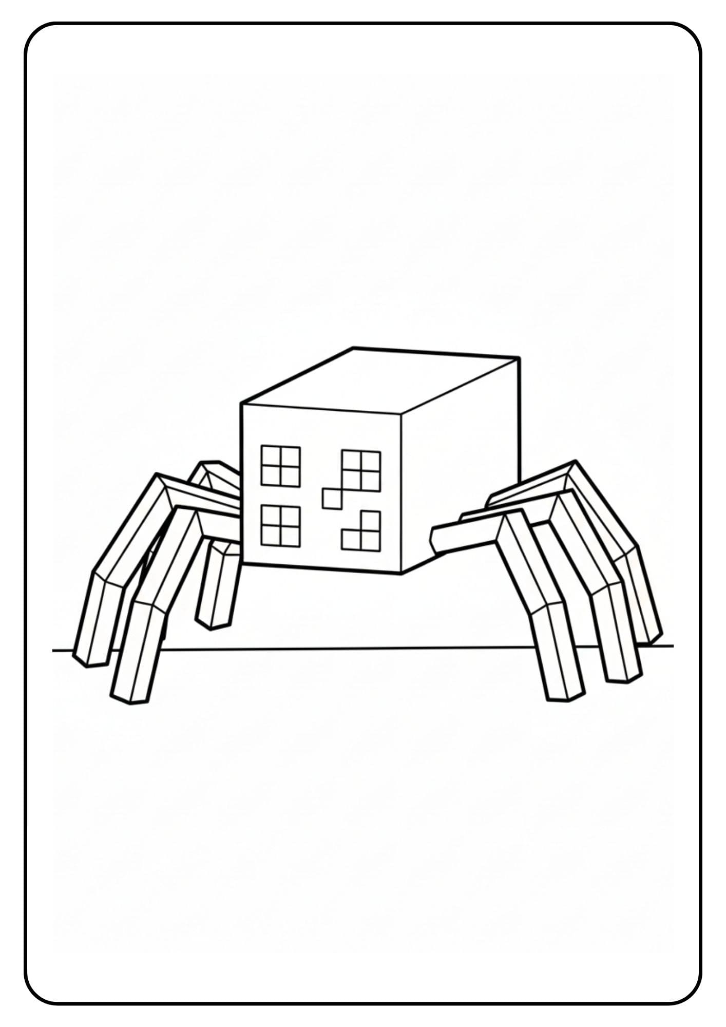 Monstre Minecraft araignée coloriage
