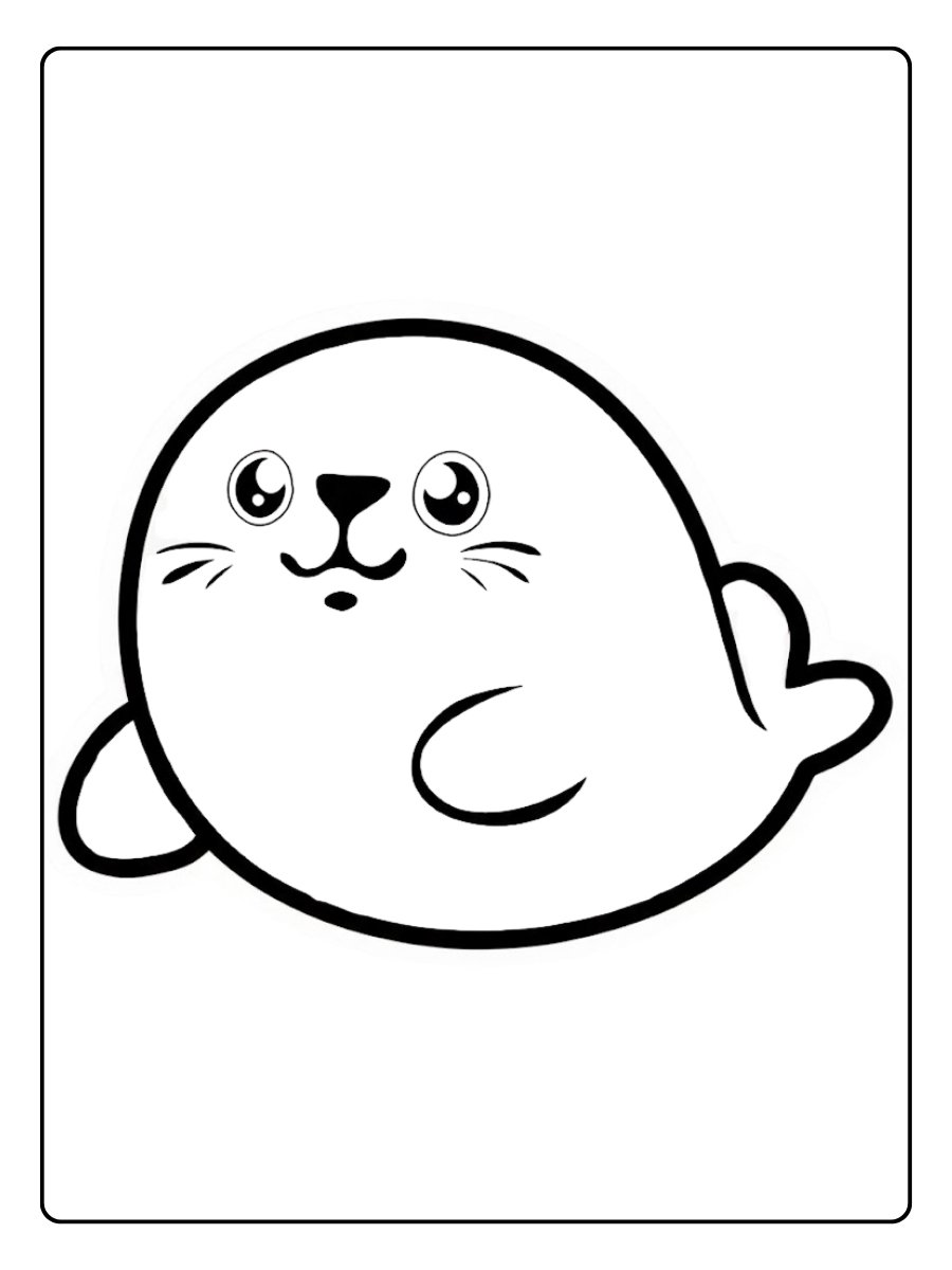 Petit phoque coloriage