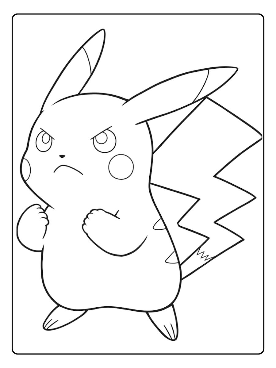 Simple coloriage Pikachu