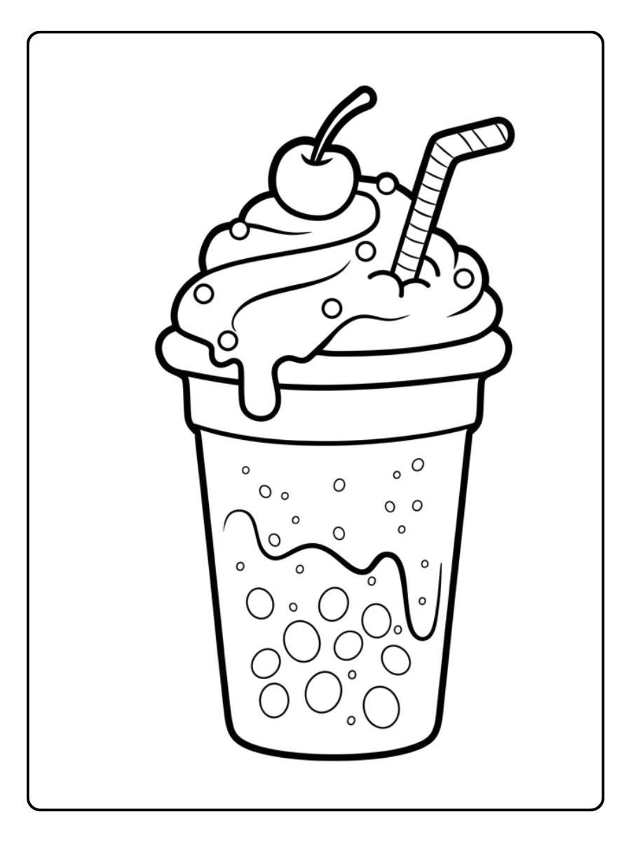 Super coloriage bubble tea mignon et fruité