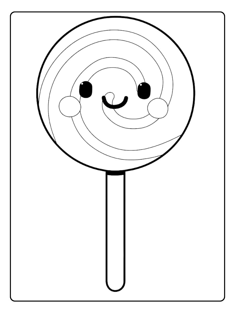 Super coloriage sucette en spirale