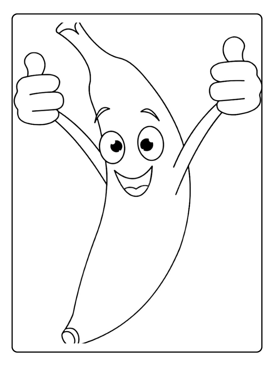 coloriage banane le sourire oublié