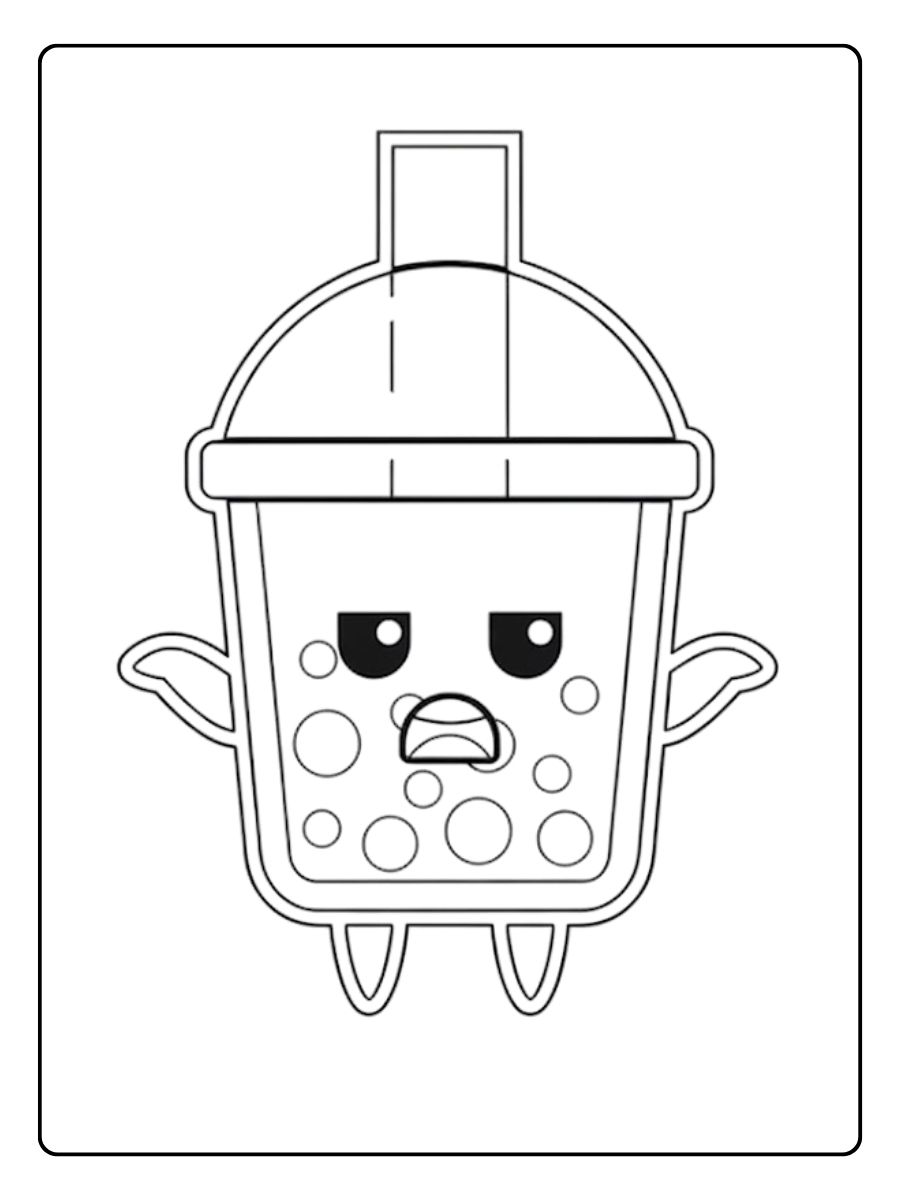 coloriage bubble tea le petit monstre en colère