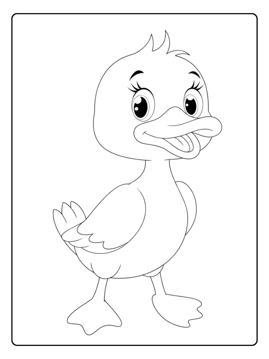 coloriage canard pour enfants
