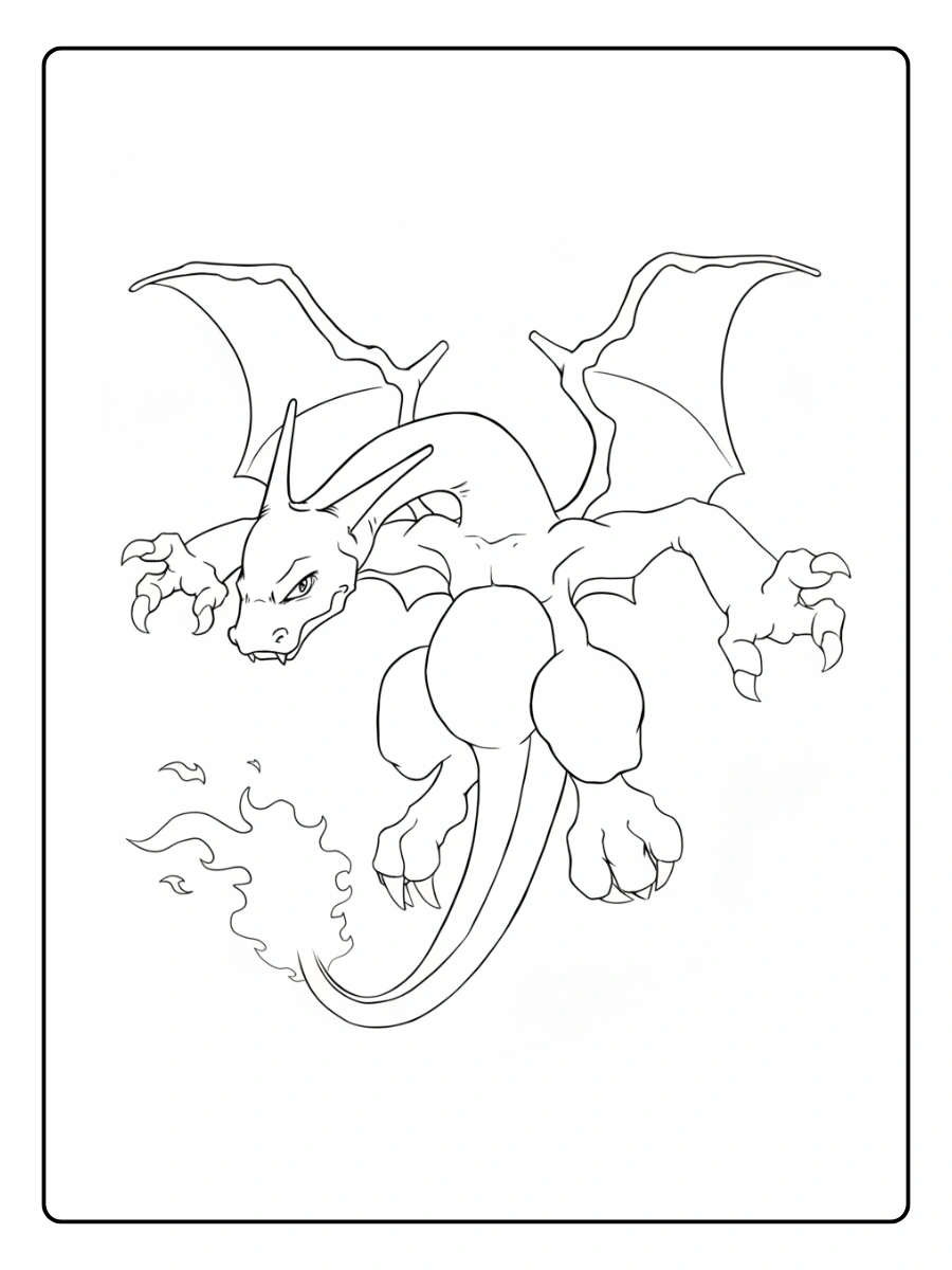 coloriage dracaufeu (2)