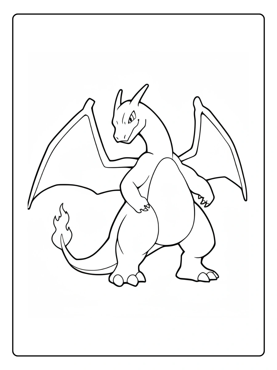 coloriage dracaufeu (4)