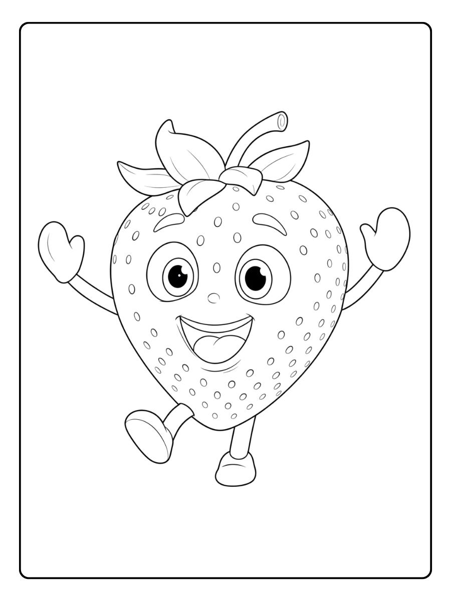 coloriage fraise le cri