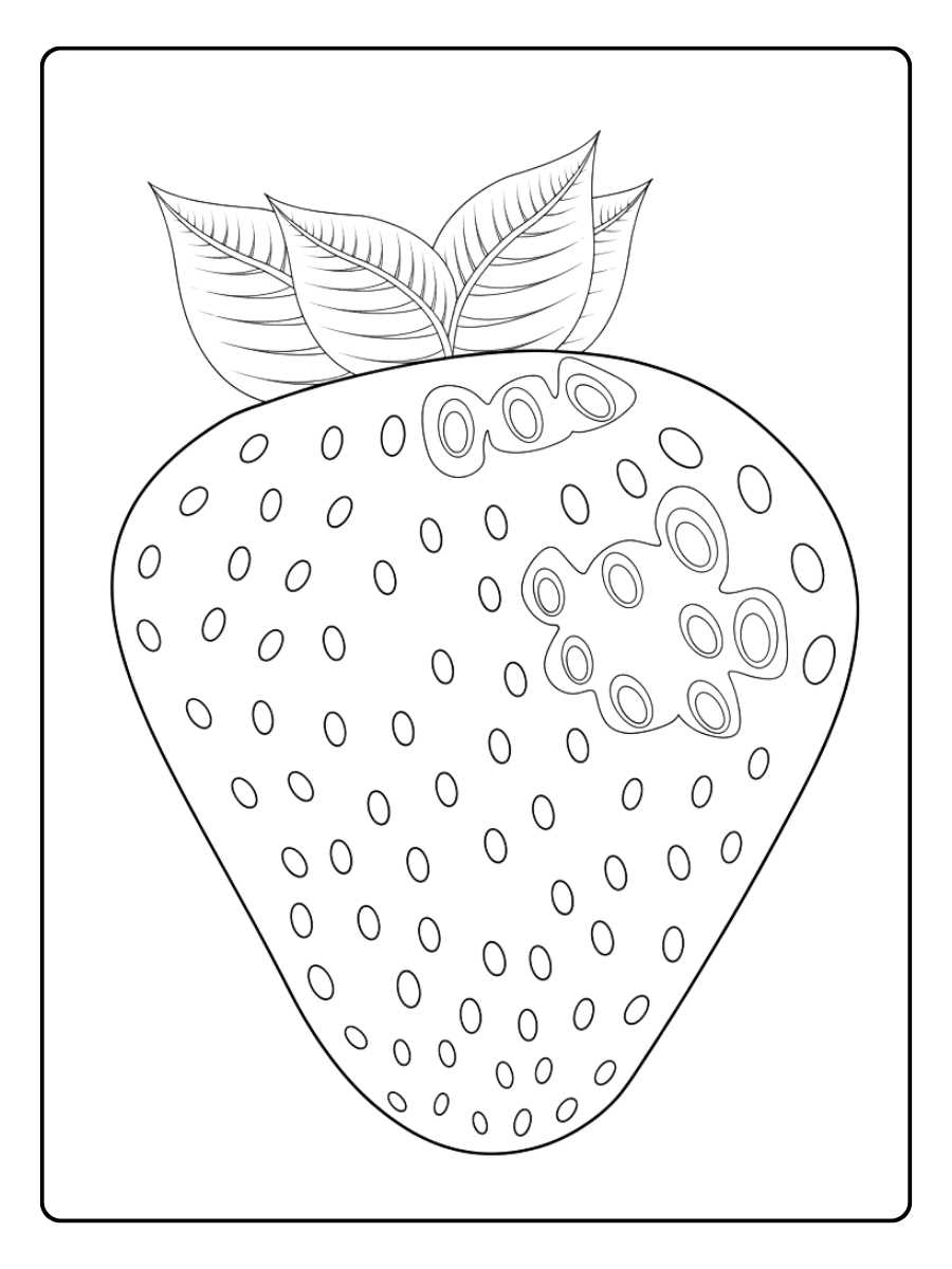 coloriage fraise le thé aux perles qui boude