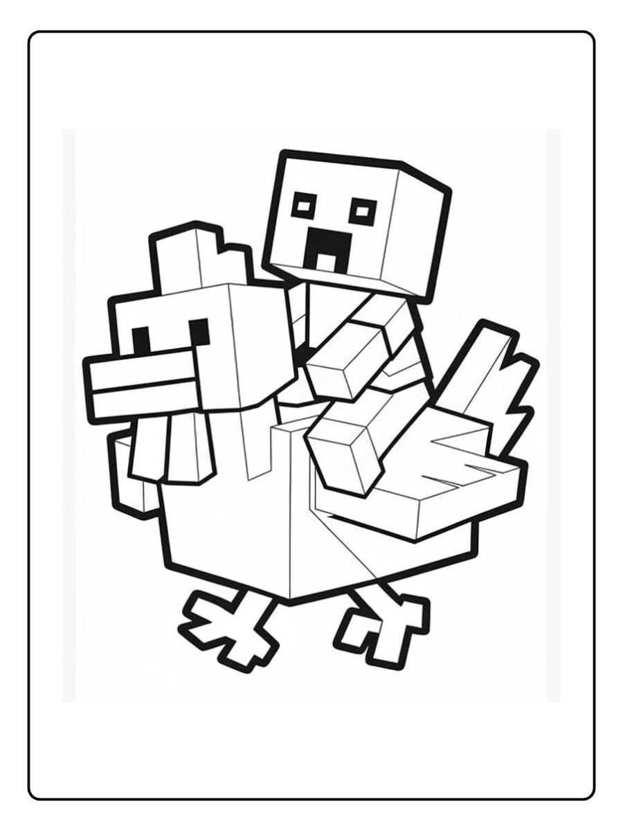 coloriage minecraft animaux (5)