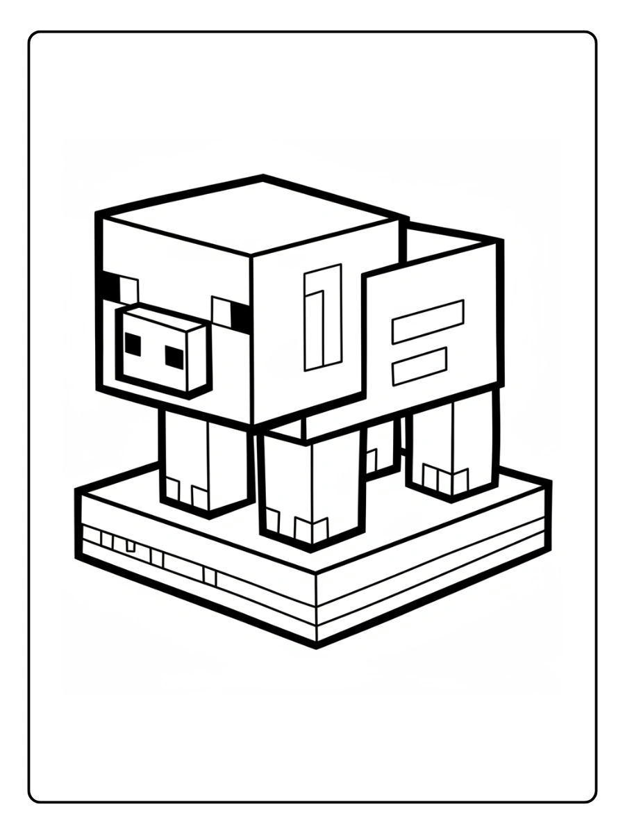 coloriage minecraft animaux (6)