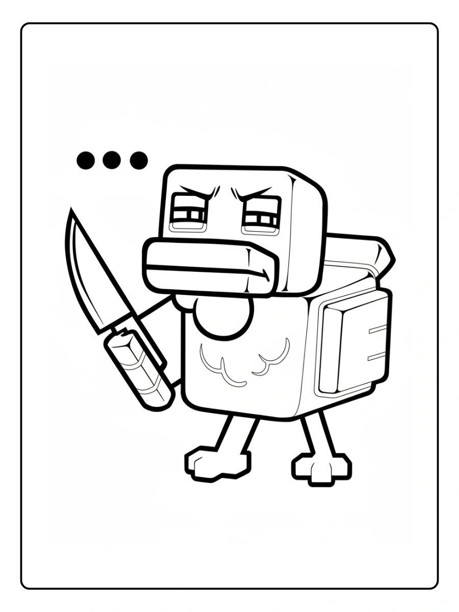 coloriage minecraft animaux (8)