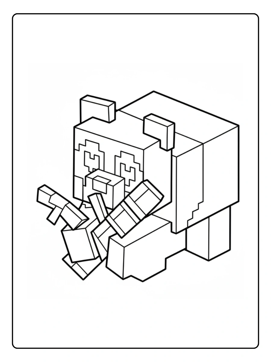 coloriage minecraft animaux (9)
