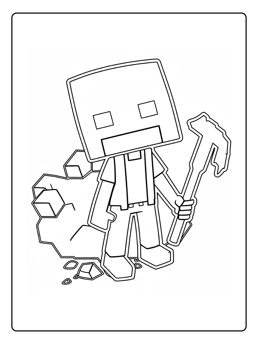 coloriage minecraft herobrine (3)
