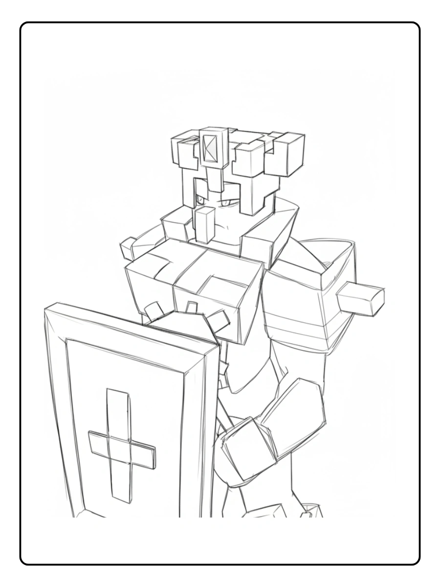 coloriage minecraft warden (5)
