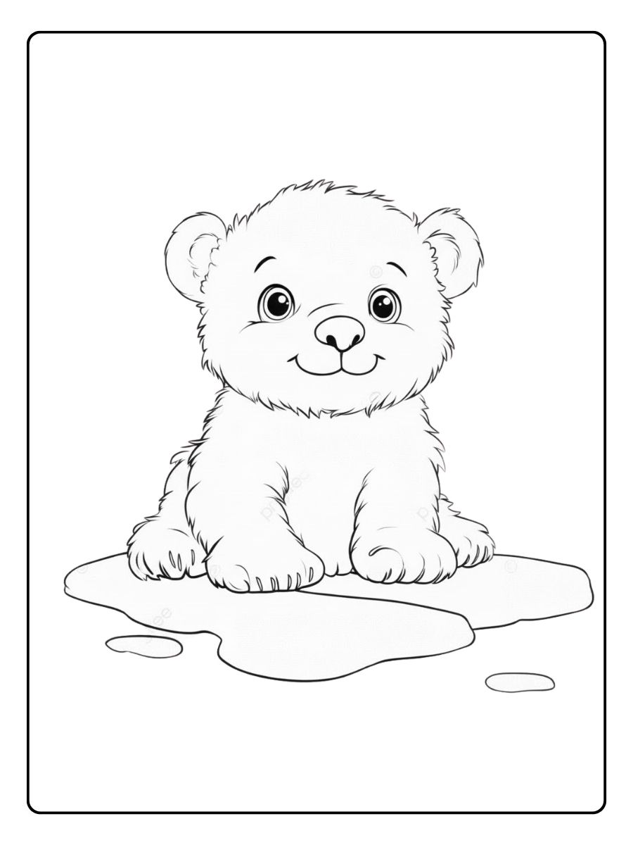 coloriage ours polaire simple