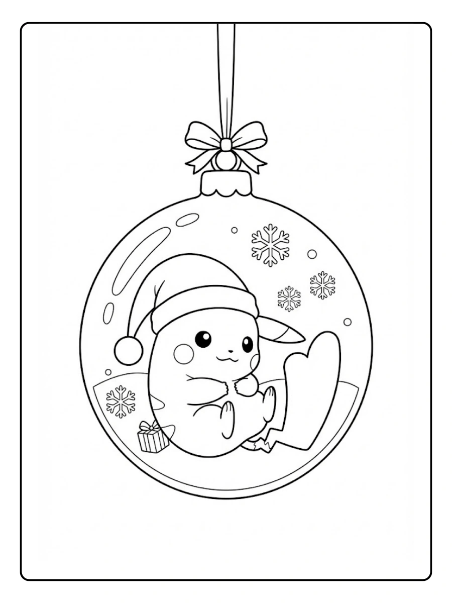 coloriage pokemon noel