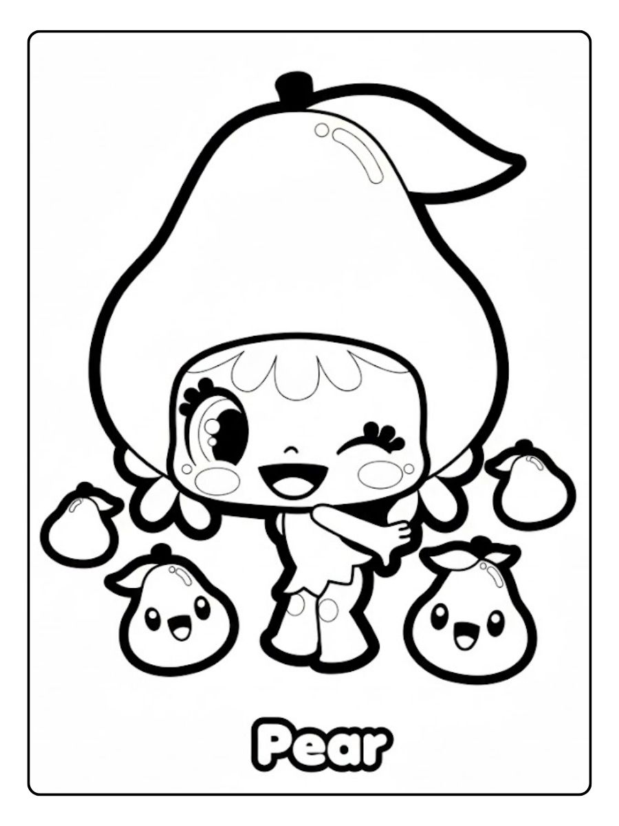 coloriage poire