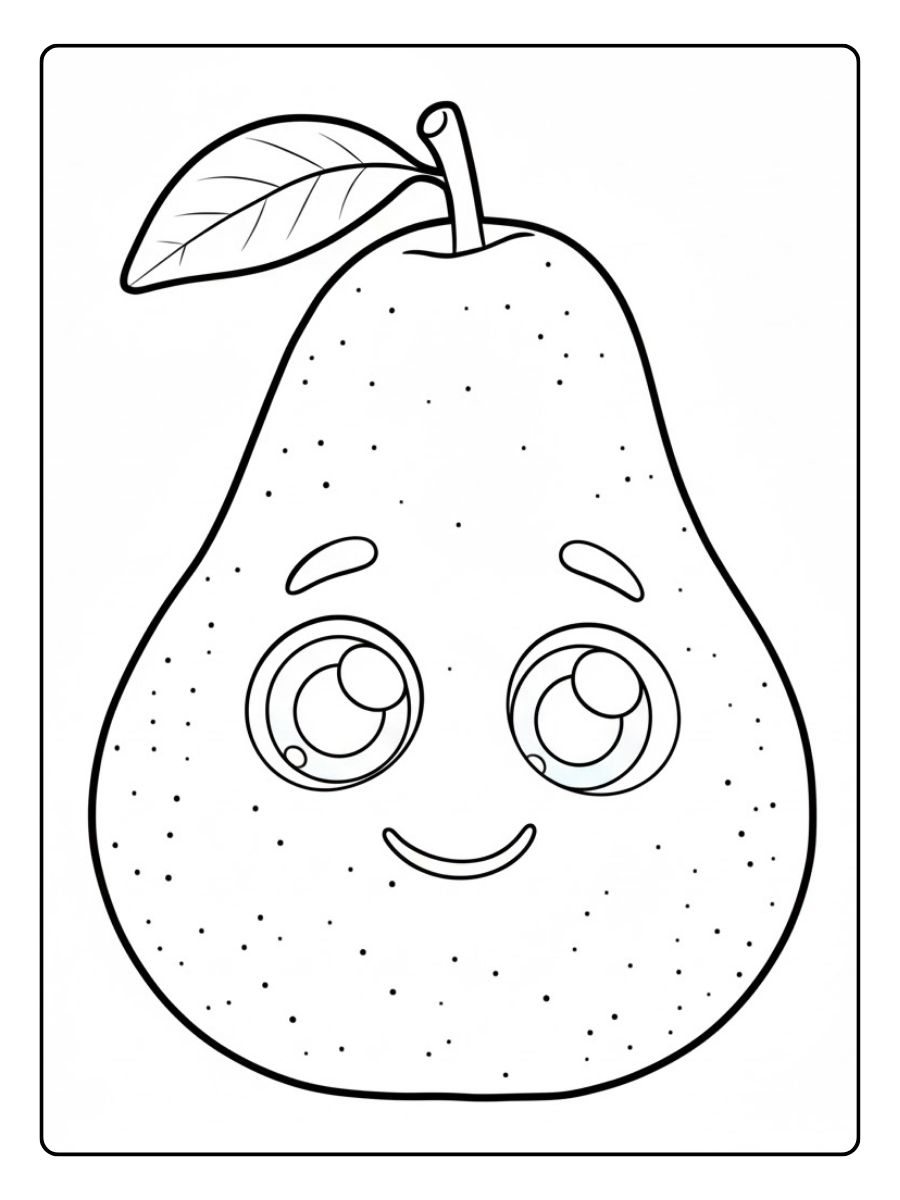 coloriage poire