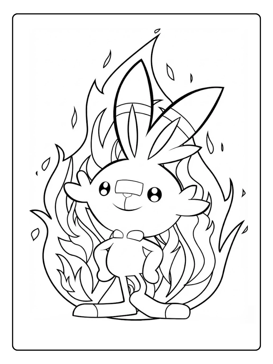 Coloriage Flambino Pokémon (3)