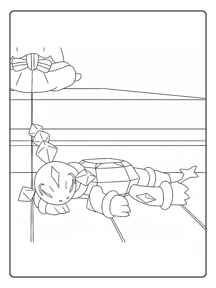 A Terapagos walking forward with its crystalline shell