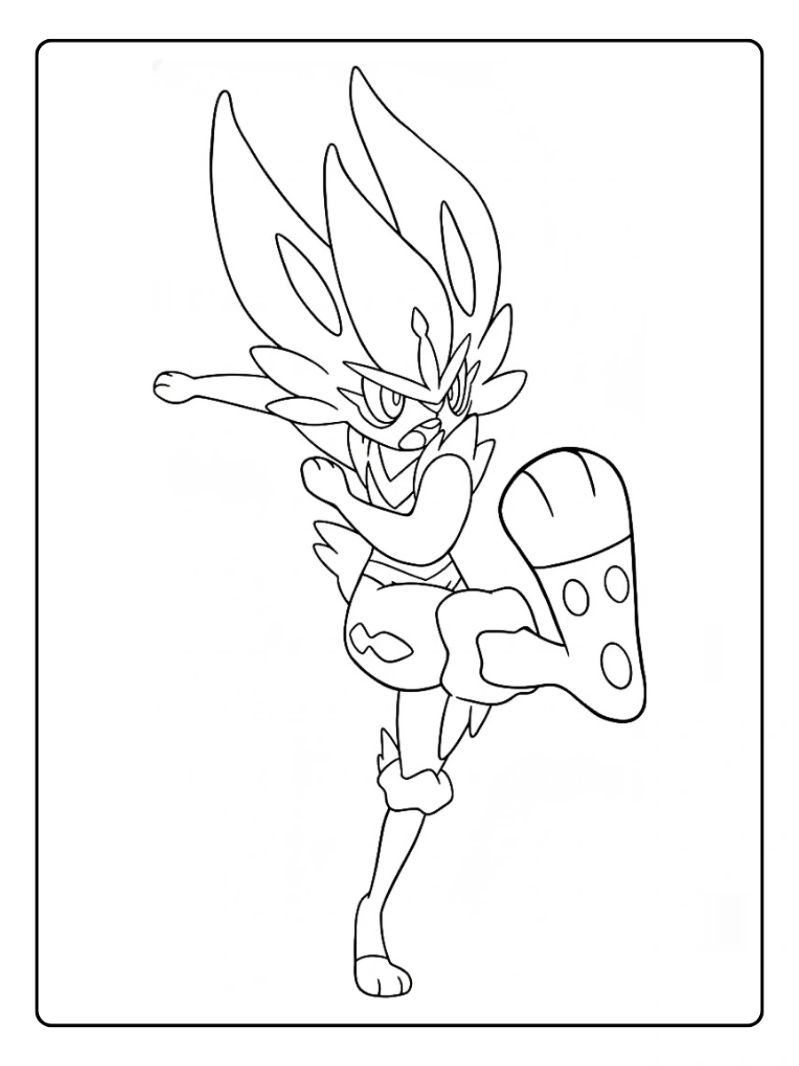 Pyrobut en pleine action pour un coloriage