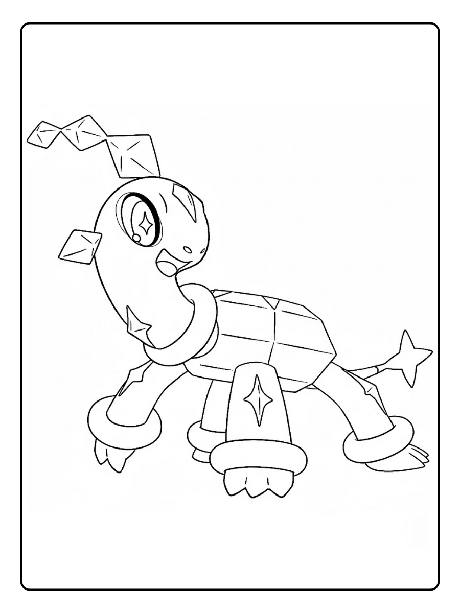 Un coloriage de Terapagos, simple et clair pour les artistes en herbe