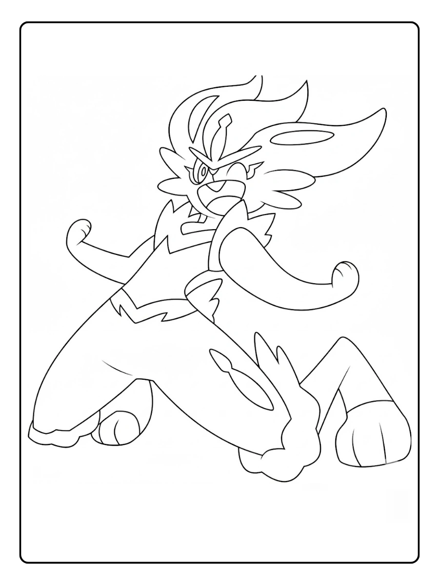 Voici un coloriage de Pyrobut en pleine action