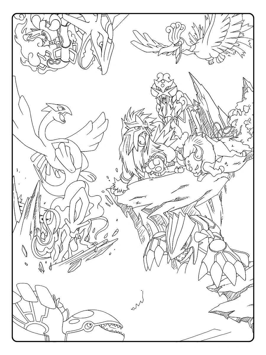 coloriage pokemon legendaire