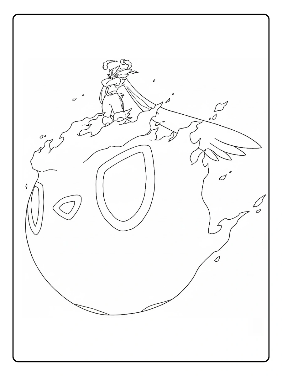 coloriage pokemon pyrobut gigamax